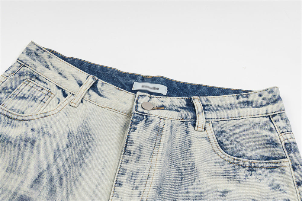Gradient Denim Straight-leg Trousers