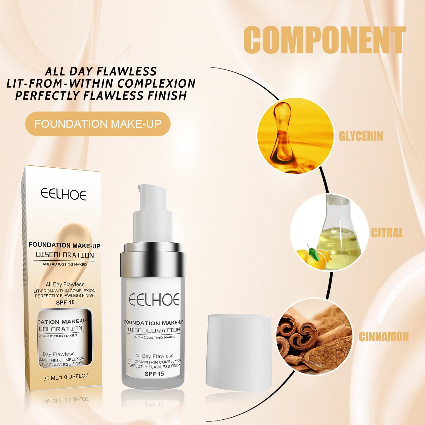 Concealer Discoloration Liquid Foundation Concealer Is Long-lasting, Moisturizing, Waterproof, Sweat Resistant, Makeup Resistant And Skin Brightening