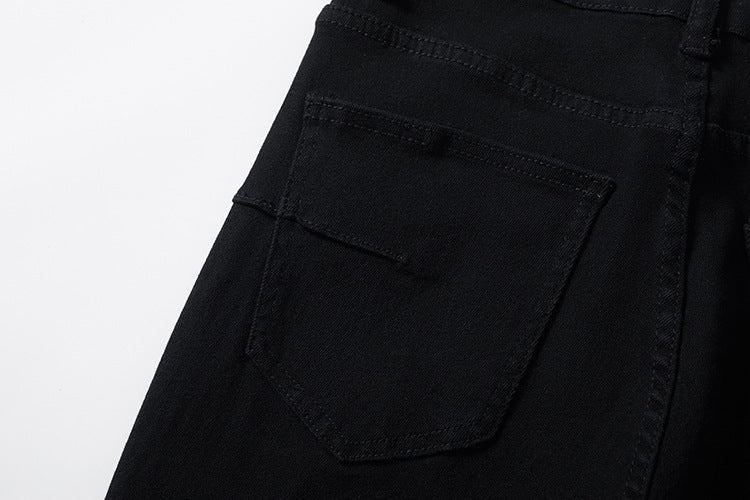 Men's Knee Hole Denim Trousers