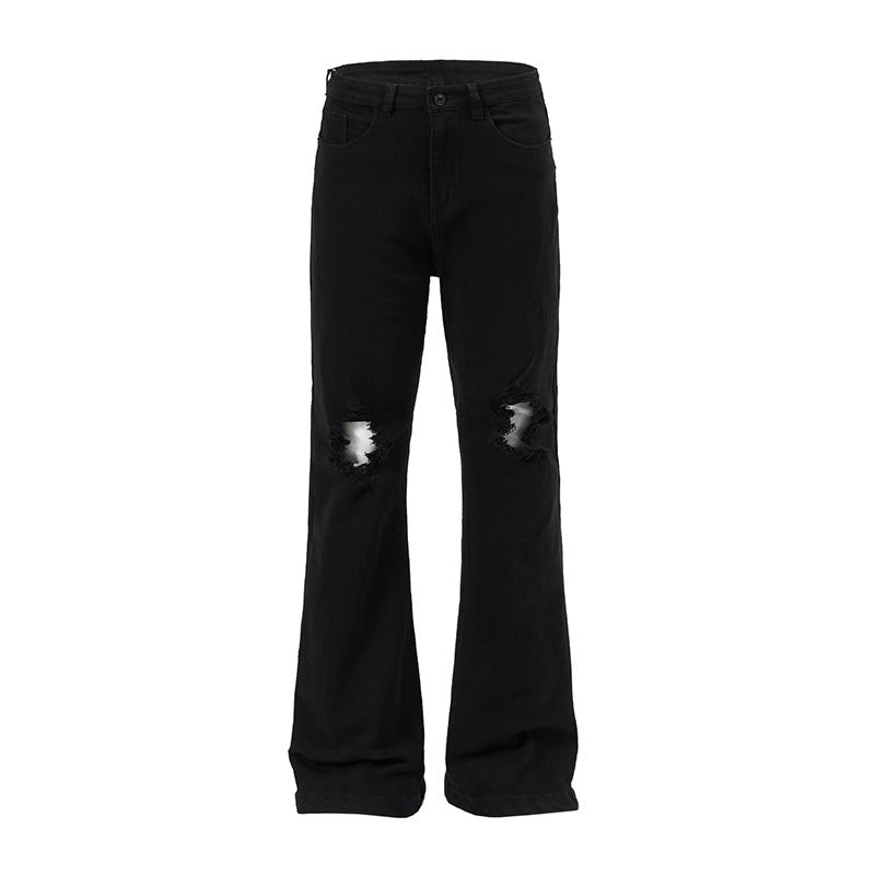 Men's Knee Hole Denim Trousers
