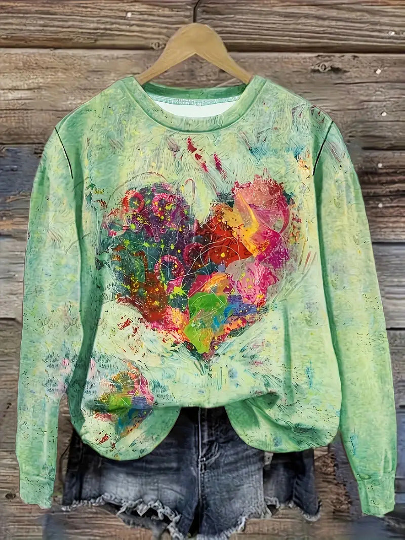 Love is in the Air Long Sleeve Crew Neck Sweater