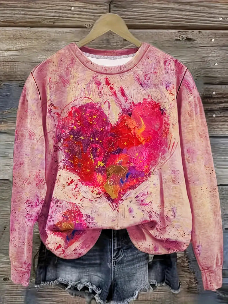 Love is in the Air Long Sleeve Crew Neck Sweater
