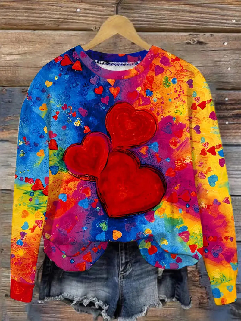 Love is in the Air Long Sleeve Crew Neck Sweater