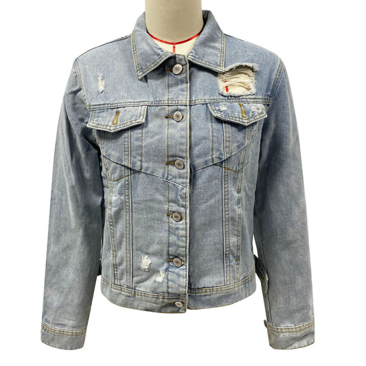 Light Wash Denim Short Jacket