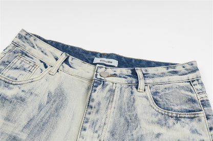 Gradient Denim Straight-leg Trousers
