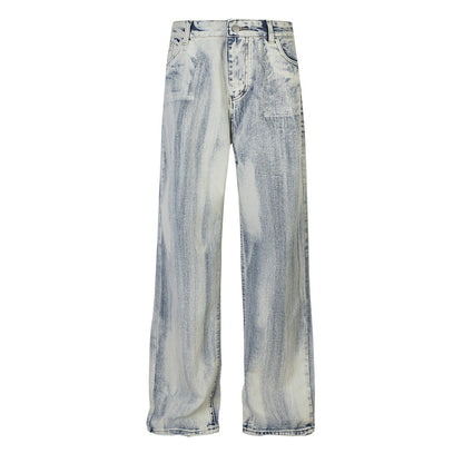 Gradient Denim Straight-leg Trousers