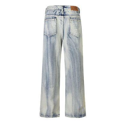 Gradient Denim Straight-leg Trousers