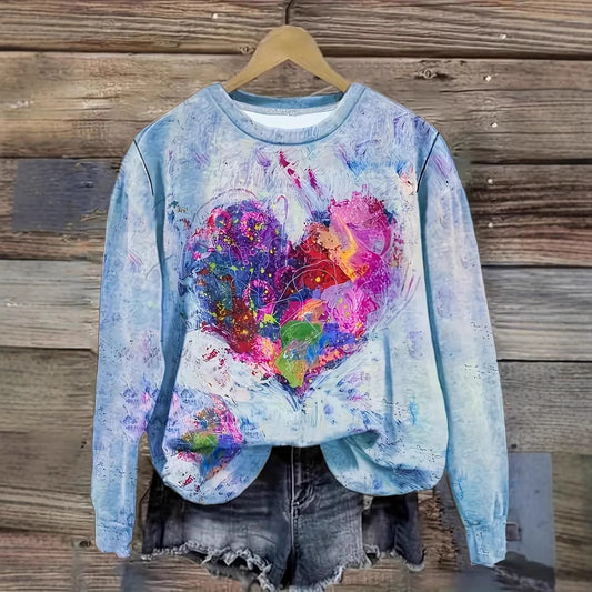 Love is in the Air Long Sleeve Crew Neck Sweater